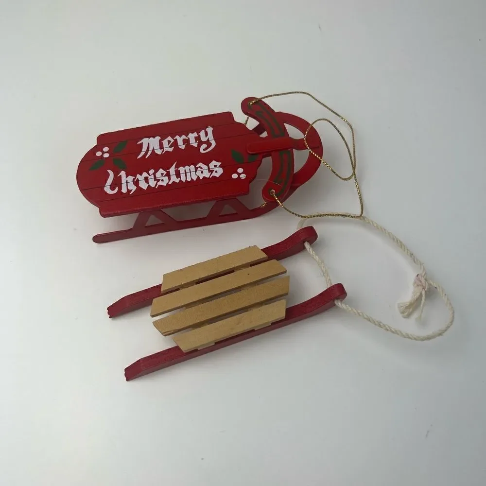 Vintage wooden slides ,,Merry Christmas “
